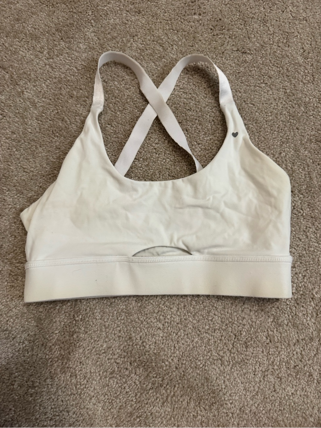 Love Fitness Womens White CrossBack Sports Bra  Brand